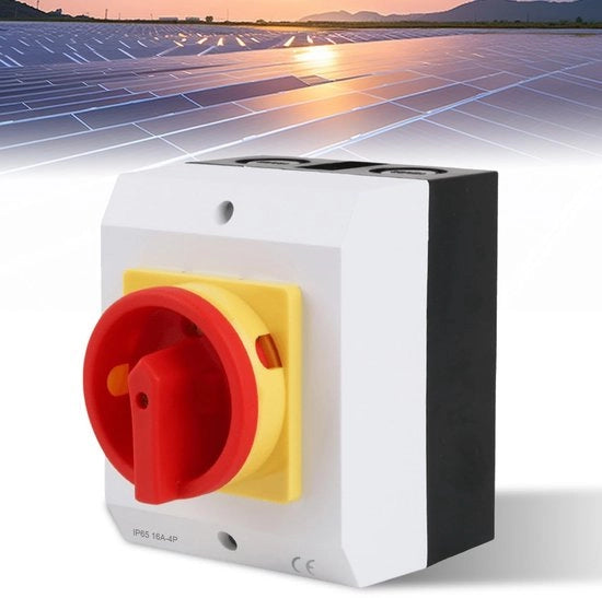 4-polige schiacciafuoco - Interruttore di corrente - IP65 plastica - 7,5 kW - Sicurezza - Adatto per piccoli circuiti elettrici - Formato compattabile