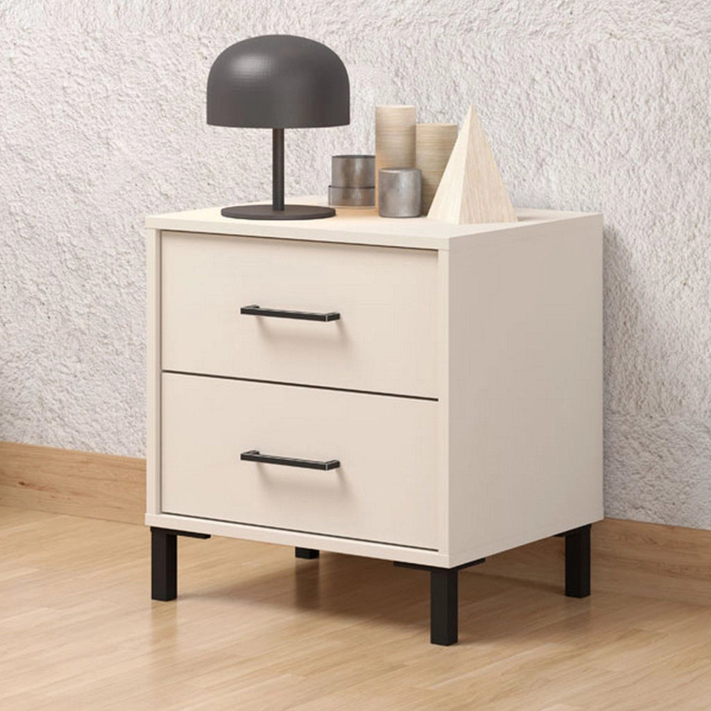 Clanezzo, Comodino un Ripiano, 48x40x52h cm Bianco