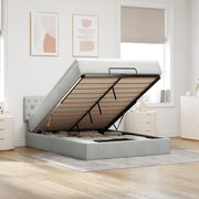 Struttura Letto Pouf con Materasso 140x190 cm Velluto 3311843