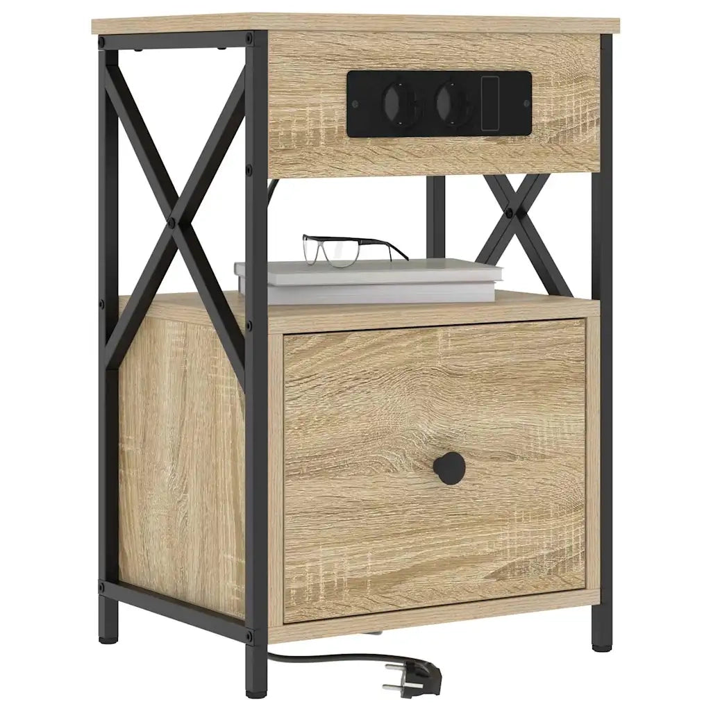 Armadio da Notte 2 pcs Rovere Sonoma 40 x 31 x 60 cm 859493