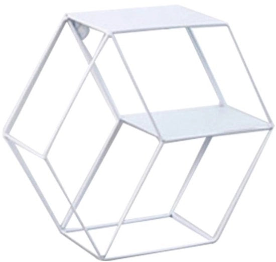 Rack di stoccaggio a sei angoli con design industriale per diverse stanze