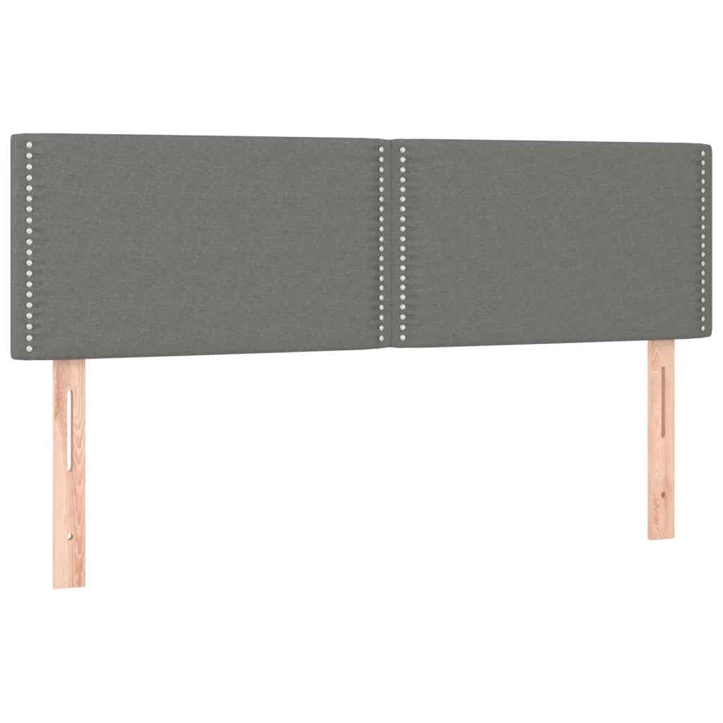 Testiera a LED Grigio Scuro 144x5x78/88 cm in Tessuto 3121471