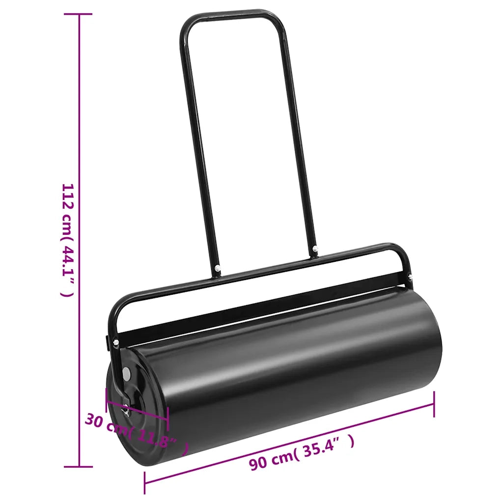 Rullo da Giardino a Spinta Nero 63 L Ferro e Acciaio CFW2872034