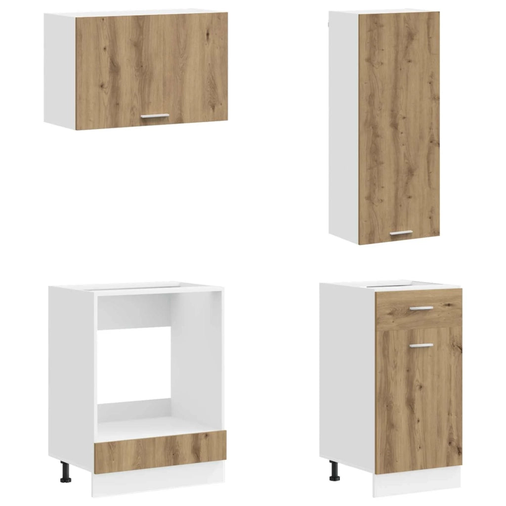 Unità Cucina LYON 8 pcs Rovere Artigianale Legno ingegnerizzato 3438218
