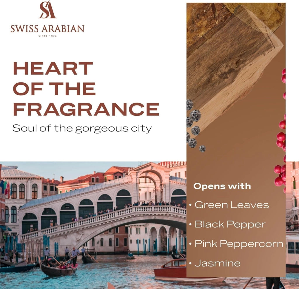 Passion of Venice - Estratto di profumo unisex, 100 ml, una lussuosa fusione di note verdi, gelsomino e muschio ambrato caldo, un profumo accattivante e intemporale