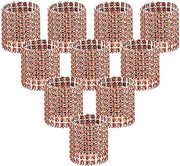Set di serviette con decorazioni in diamante in oro rosa con strass per la decorazione della tavola, set di 100 pezzi.