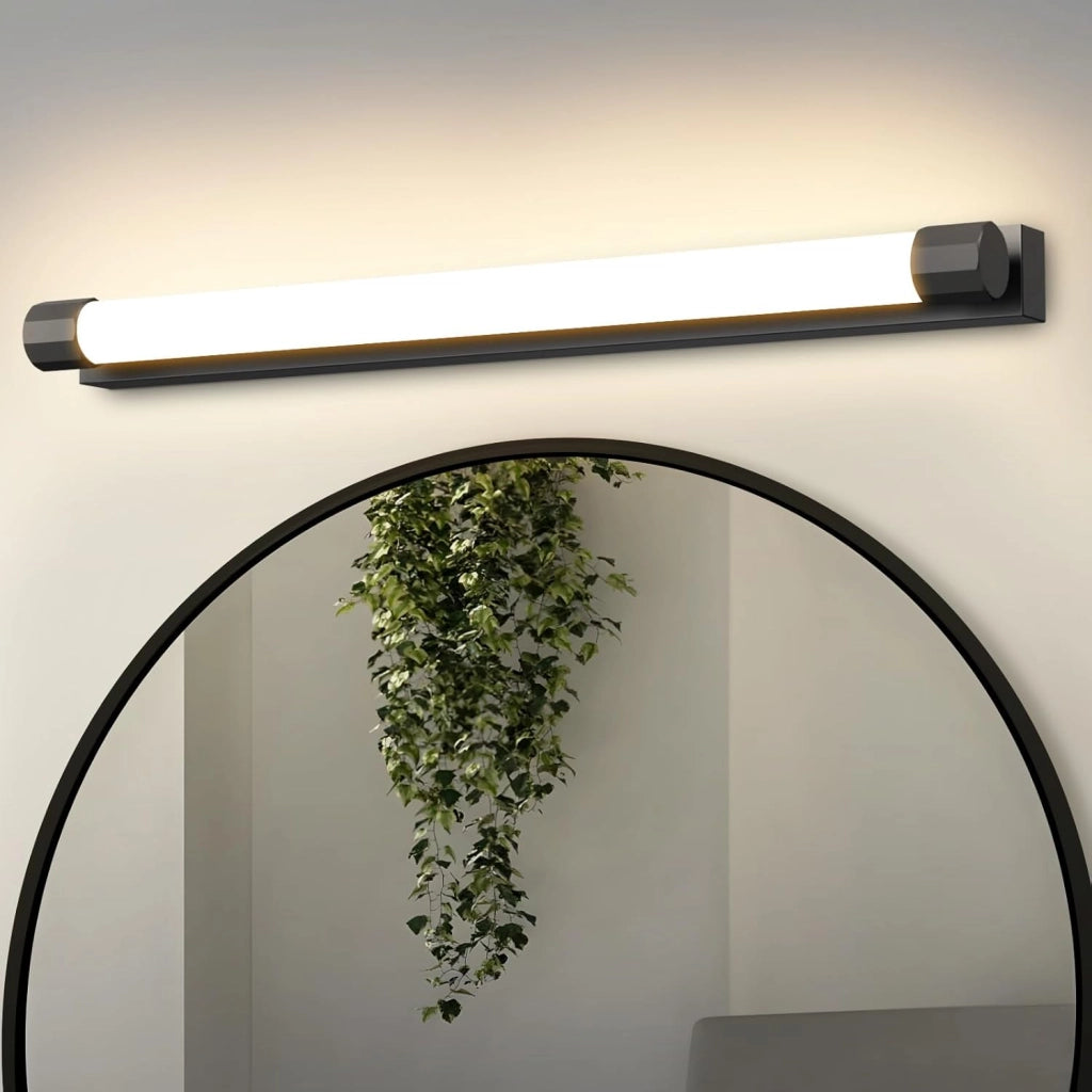 ZMH Applique da Parete LED 50cm 10W Colore Nero 3000K per Specchio da Bagno Illuminazione Moderna per Mobili da Cantina