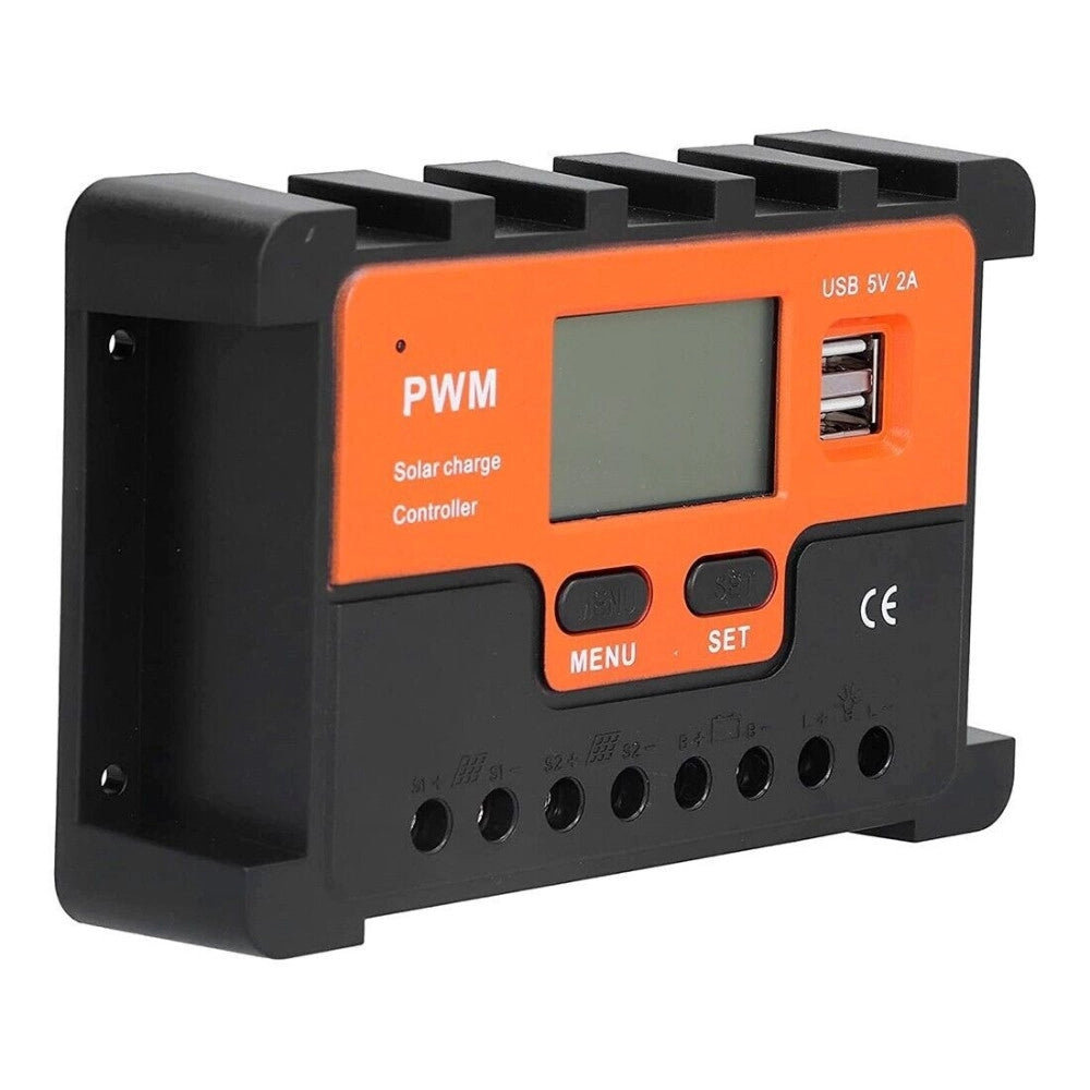 Trade Shop - Regolatore Carica Solare Pwm Q-kz030 Antishock 12v Scarica 30a Con Display Lcd -