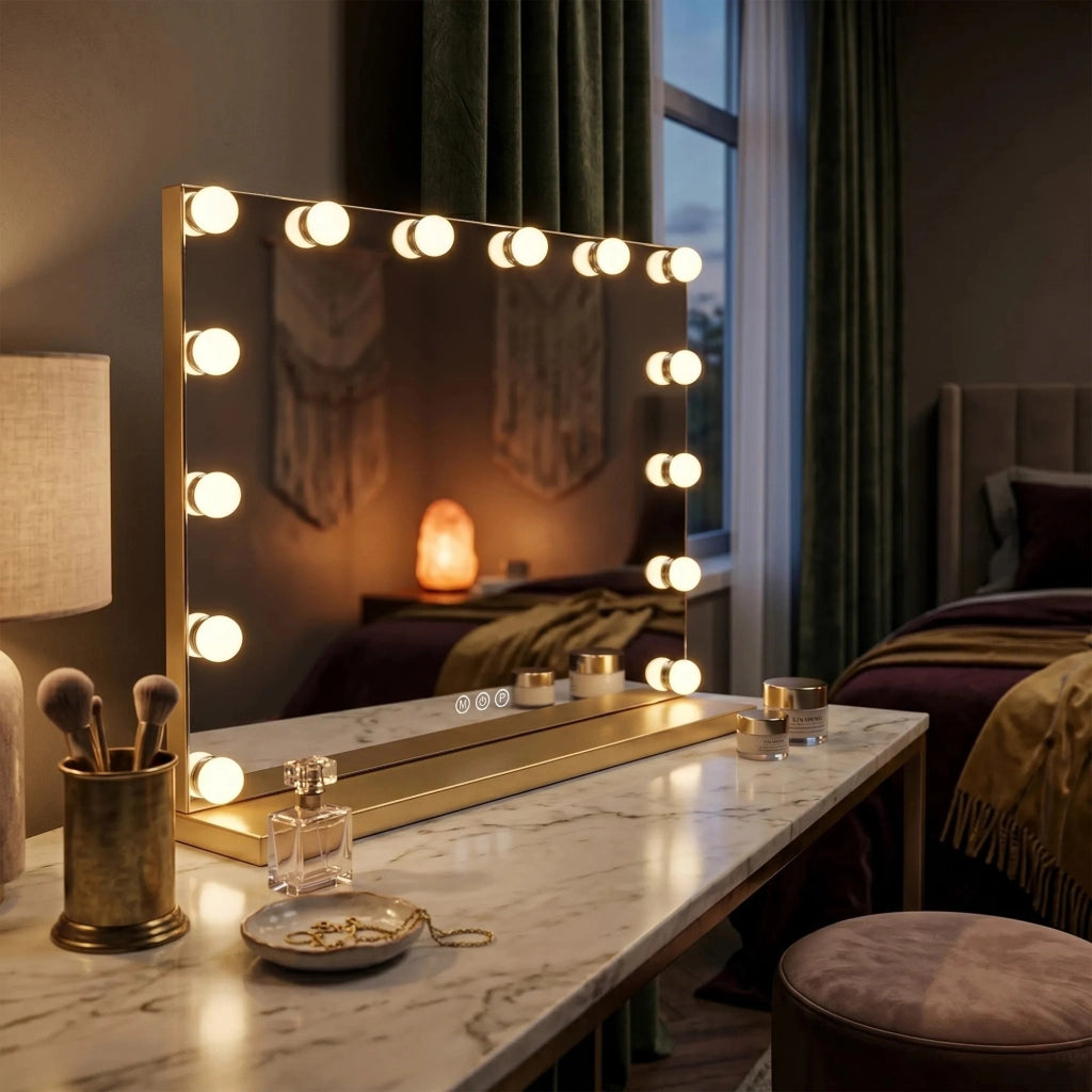 Specchio Led Hollywood L.gold
