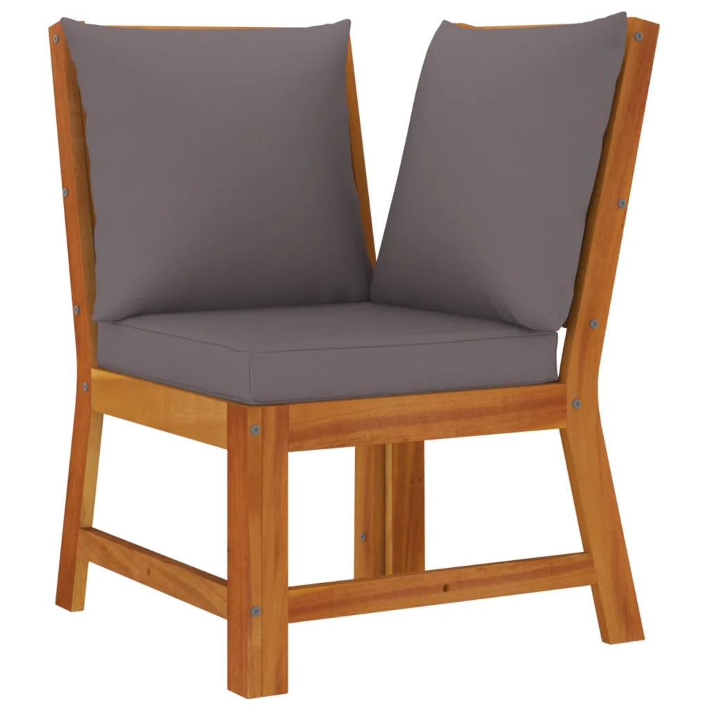 Set da Pranzo da Giardino 9pz con Cuscini Legno Massello Acacia 3154977