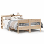 Letto matrimoniale | Letto per adulti | Letto senza Materasso 140x190 cm in Legno Massello di Pino