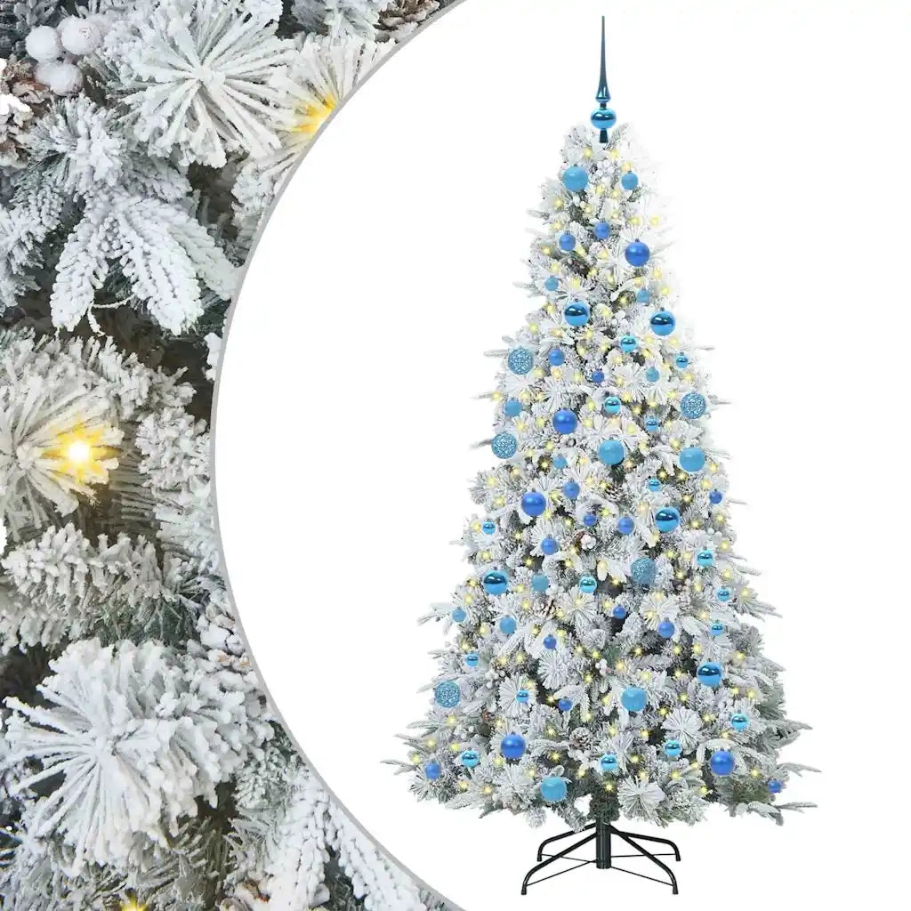 Albero di Natale Artificiale con Rami Pieghevoli Bianco 180 cm 3397491