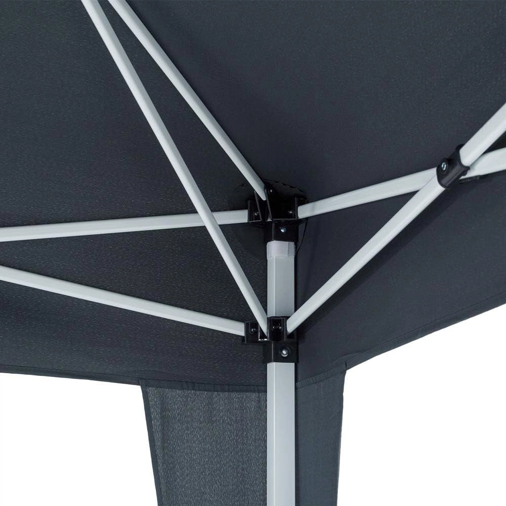 Deuba Gazebo Capri 3x6m Pop-Up Antracite Idrorepellente con Borsa Protezione UV Padiglione Pieghevole Tendone Festa