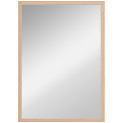 Specchio da parete 50 x 70 cm, specchio decorativo con 4 ganci, specchio rettangolare per camera da letto, bagno