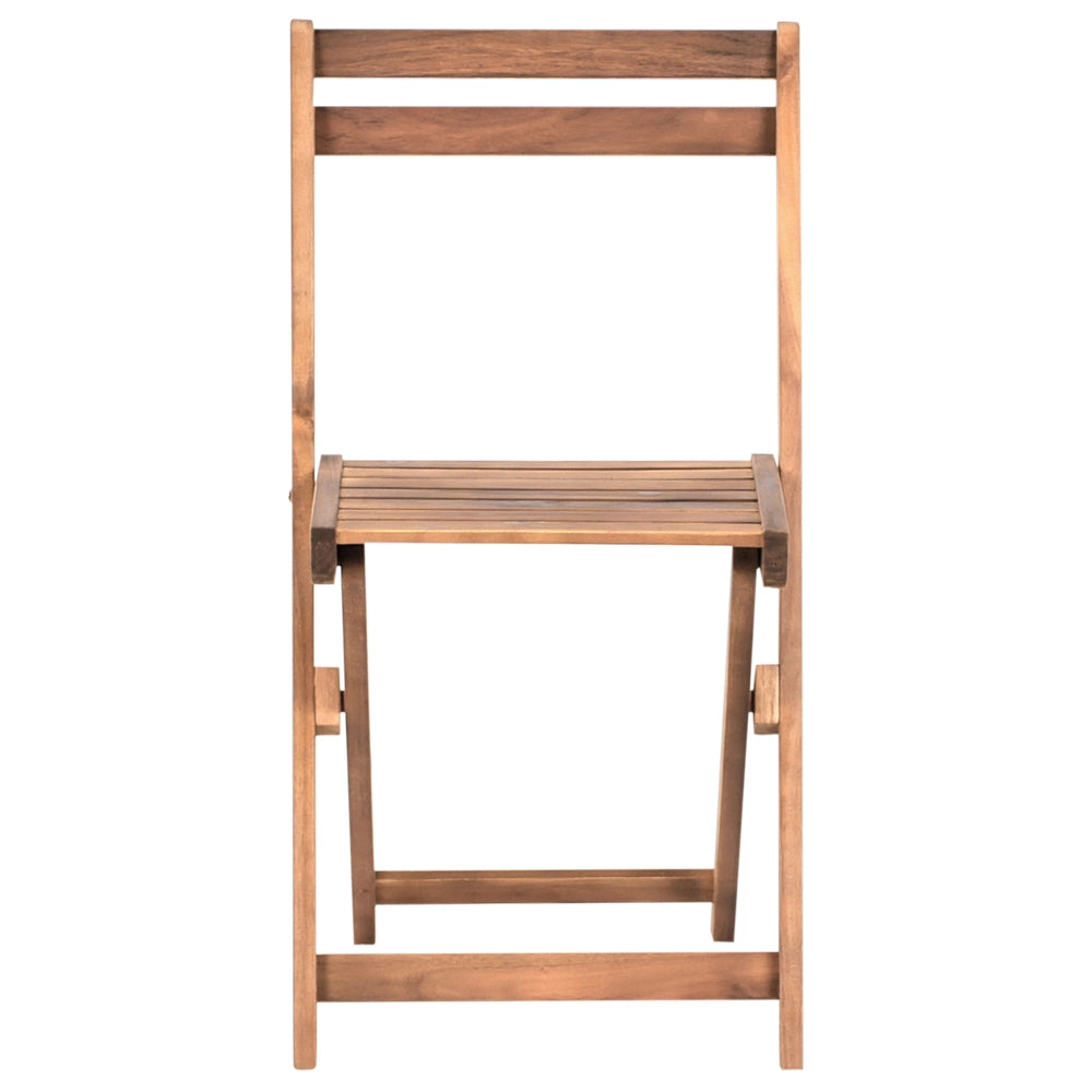 Set da balcone in legno di acacia marrone pieghevole stile retrò tradizionale