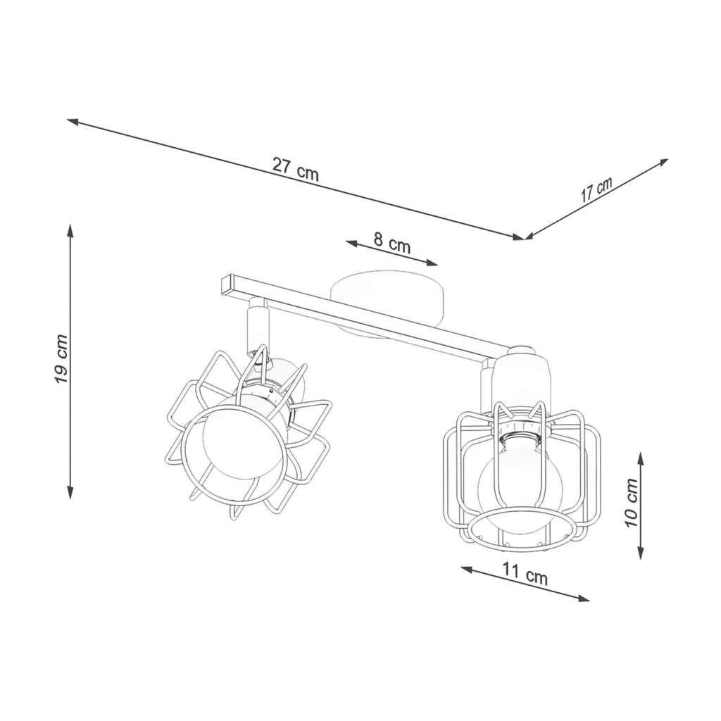 Lampada da soffitto BELUCI 2 nero