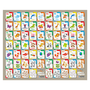 Tappeto Extramorbido per Bambini 200x150 cm Arrotolabile Doppia Grafica Multicolore