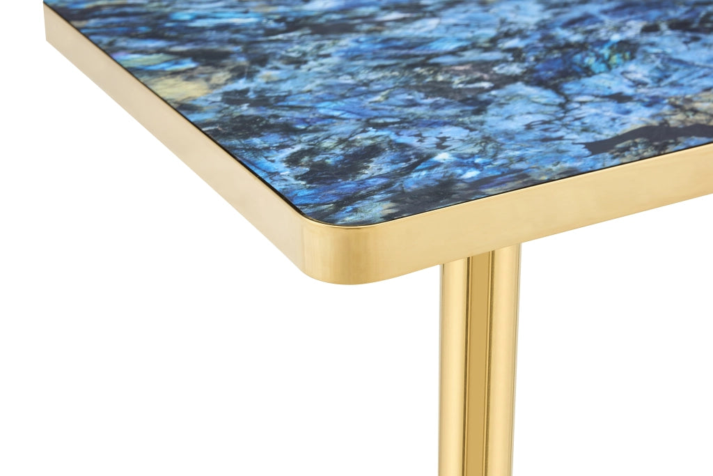 TAVOLO Quadrato 60x60 cm MDF Blu e Metallo