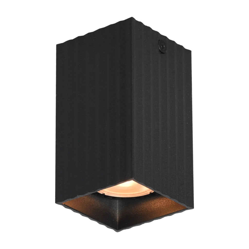 Spot soffitto quadrato 10cm nero oro GU10 10W Italux