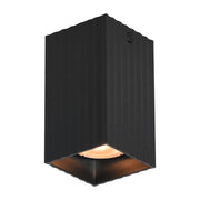 Spot soffitto quadrato 10cm nero oro GU10 10W Italux