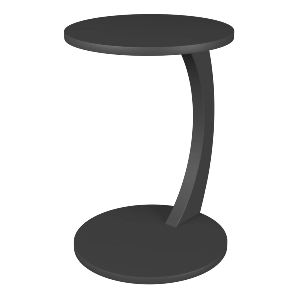 Tavolino rotondo con rotelle 56 x 38 cm grigio 03_0008666