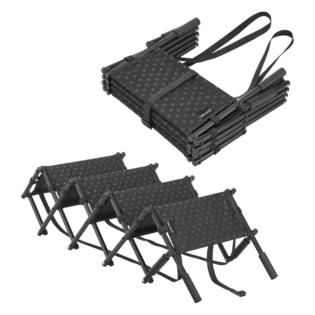 Scaletta 'Colchester' a 4 Gradini per Cani, Costruzione Pieghevole, Idrorepellente, Supporto fino a 55 kg [en.casa]