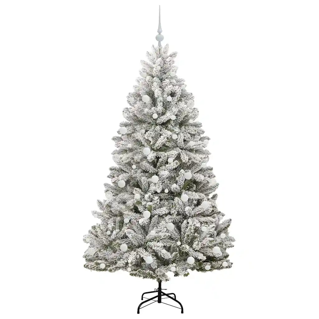 Albero di Natale | Decorazioni natalizie artificiale con 300 LED Verde e Bianco 180 cm
