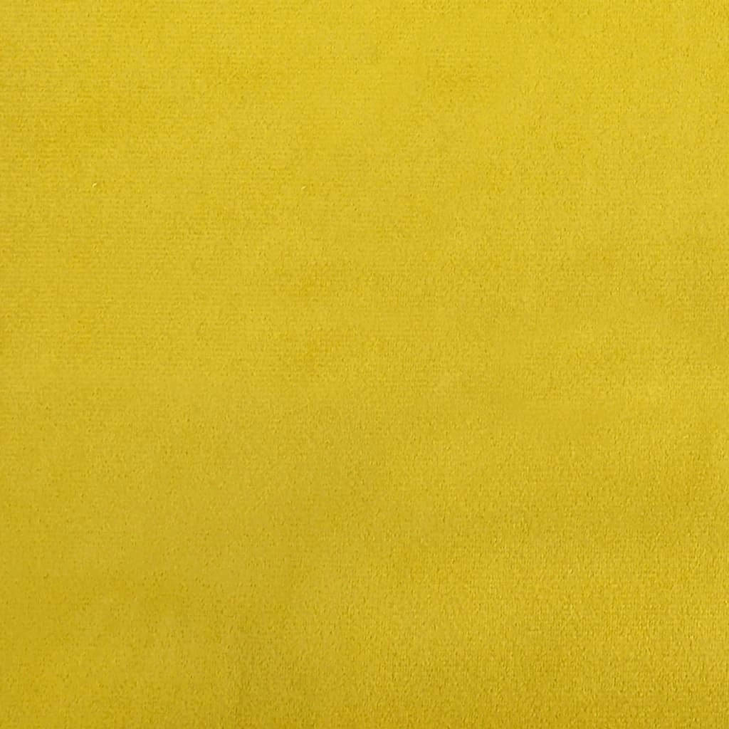 Divano letto con braccioli 205 x 89 x 70 cm velluto giallo 02_0019252