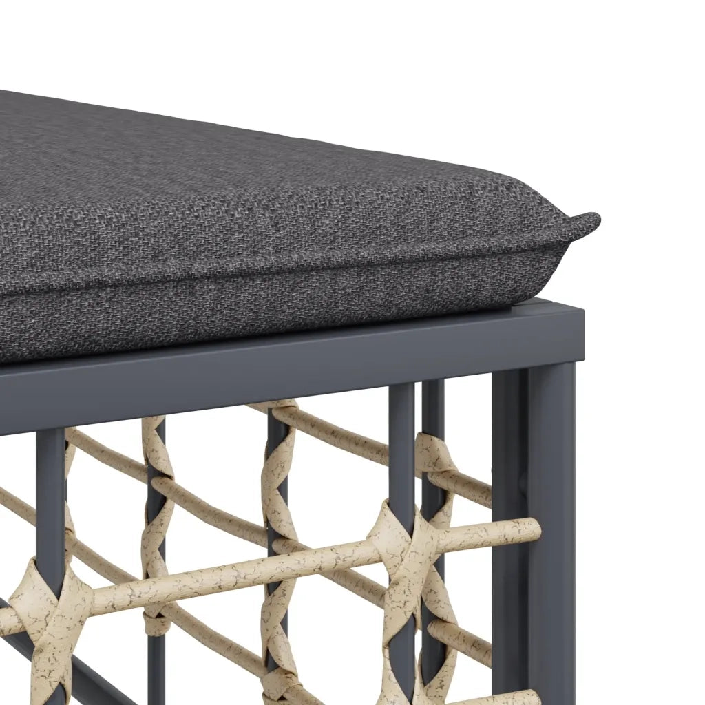 Set Divani da Giardino 9 pz con Cuscini Antracite in Polyrattan 3186709