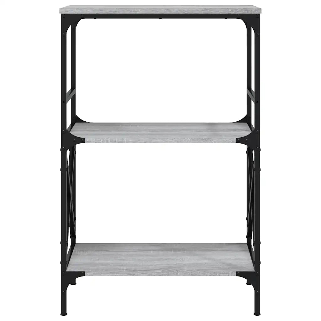 Libreria 3 Ripiani Grigio Sonoma 59x35x90,5cm Legno Multistrato 837615
