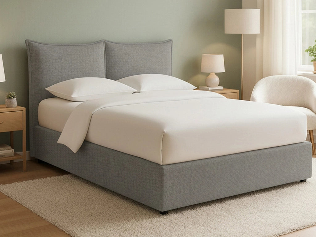 Penzance, Letto Piazza e Mezza Sfoderabile Made in Italy, Grigio Cenere