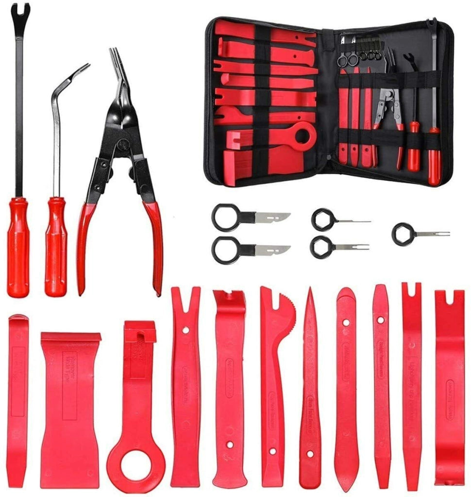 Set 19 pz smontaggio rimozione pannelli portiere clip auto stereo cruscotto 19pz