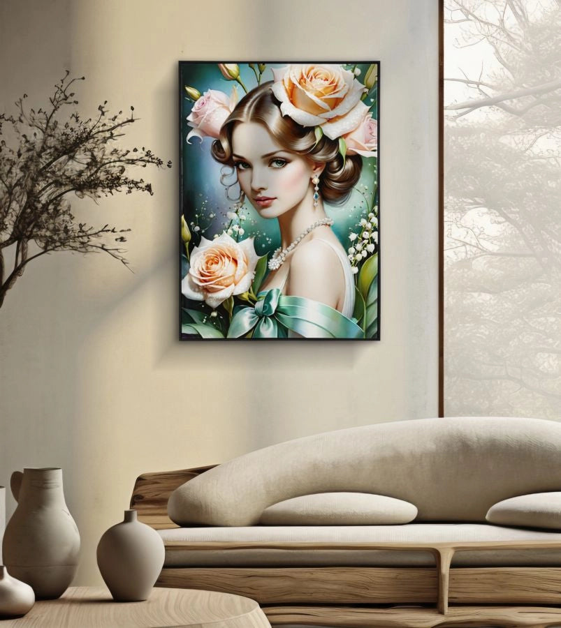 Dipinto Su Tela Laccato Fantasy C/Cornice B 72X4X102