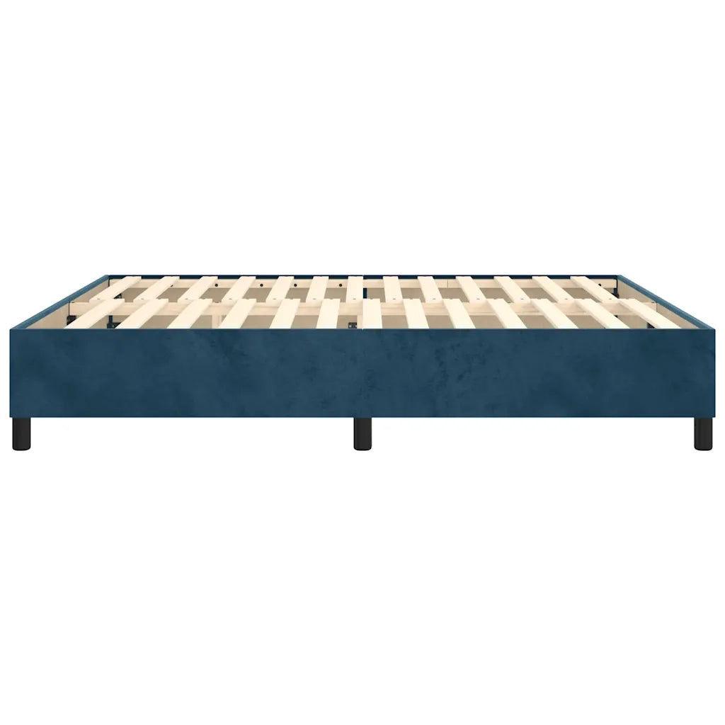 Struttura Letto a Rete a Molle Blu Scuro 200x200 cm in Velluto 3121142
