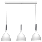 Lampada a sospensione Noak Luminex bianco/cromo 3xE27