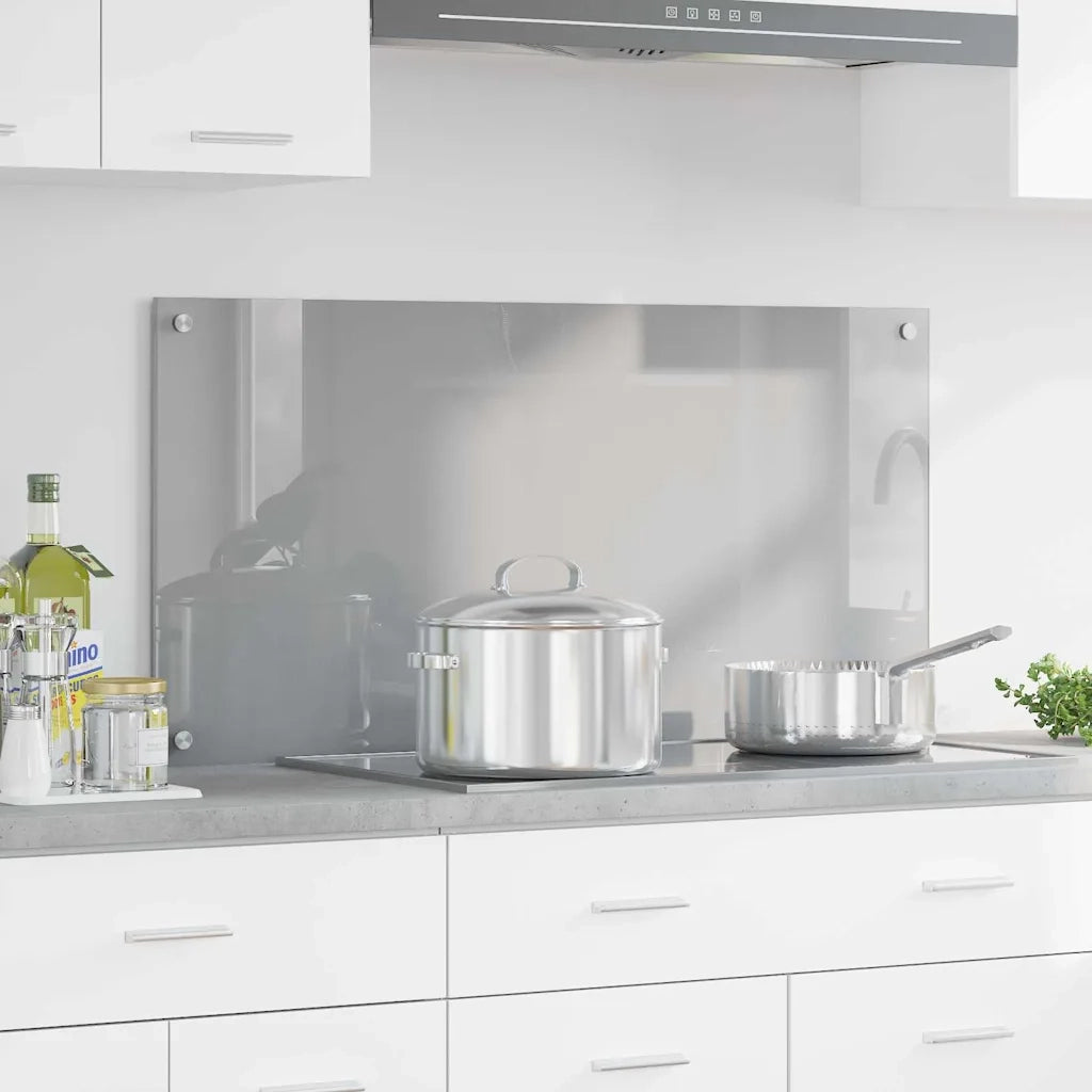 Schienale da cucina Grigio chiaro 100 x 50 cm vetro temperato 42001236