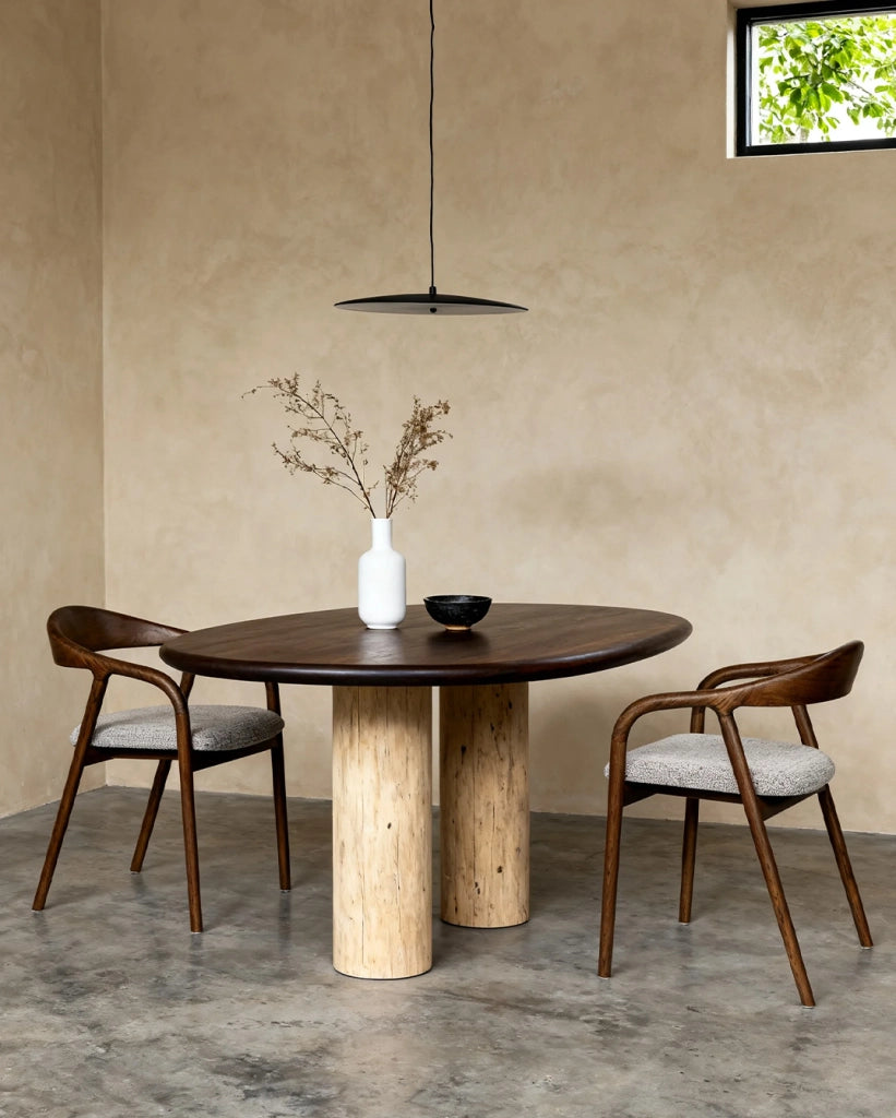 SEDIA Ergonomica 79x59x56 cm Noce in Tessuto e Legno Massello