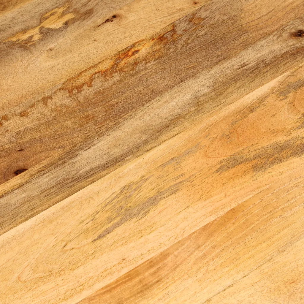 Piano per Tavolo Ø 80x3,8 cm Rotondo in Legno Massello di Mango 370067