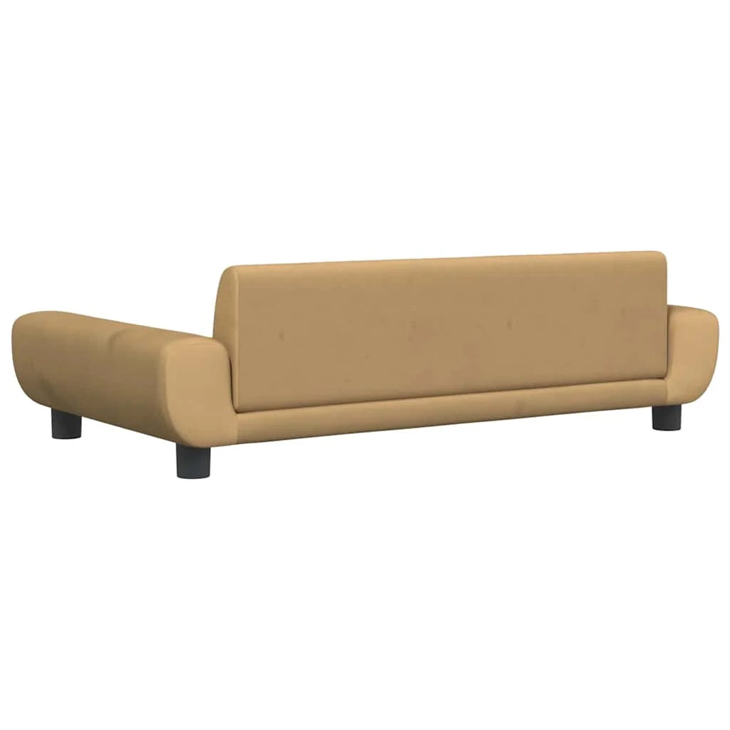 Cuccia per cani con cesto divano confortevole 100 x 54 x 33 cm velluto marrone 02_0042608