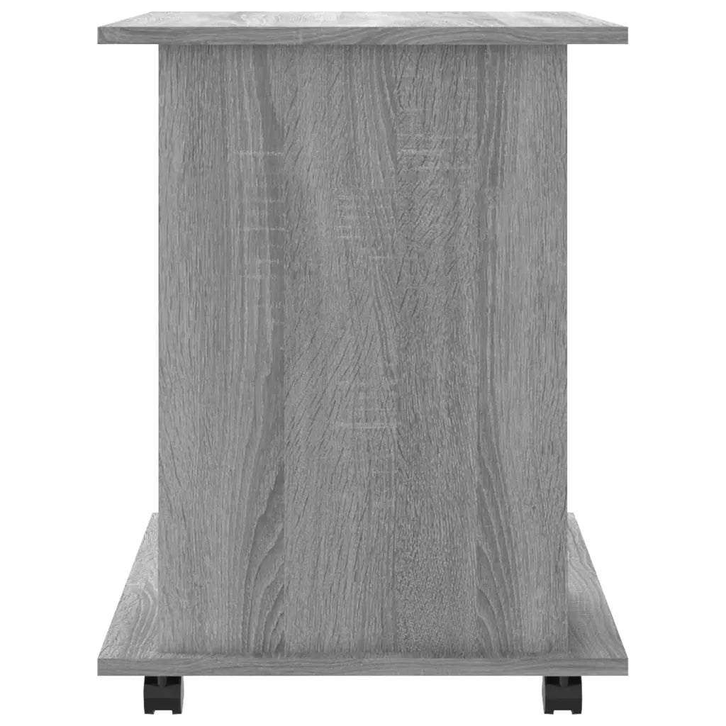 Armadietto con Ruote Grigio Sonoma 60x45x60cm Legno Multistrato 826355
