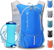 Zak da bagno con contenitore da 2 litri - zaino da escursione per mountain bike, fatica, camminata, arrampicata, sci, pesca