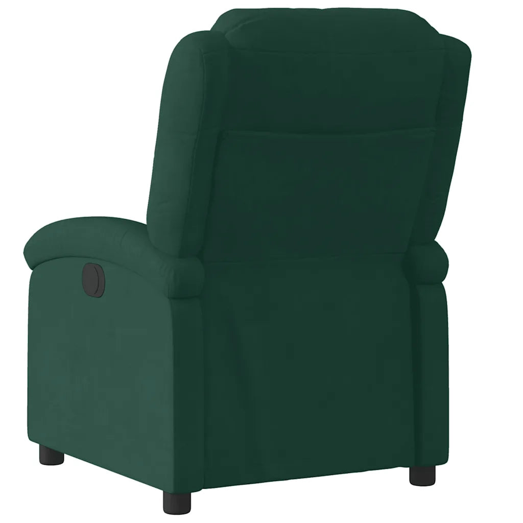 Poltrona Elettrica Reclinabile Verde Scuro in Vera Pelle 3204280