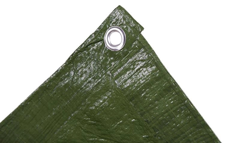 BRIXO TELONE 3X4MT PER COPERTURA IN POLIETILENE LEGGERO OCCHIELLATO ANTISTRAPPO VERDE