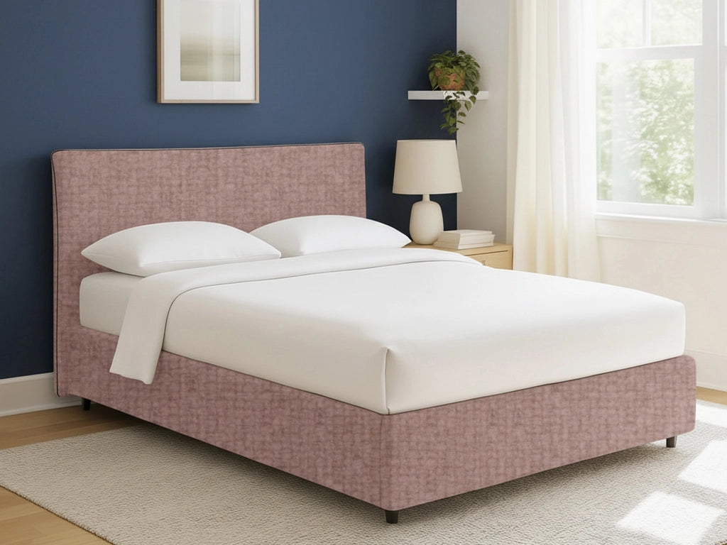 Louth, Letto Singolo Sfoderabile Made in Italy, Rosa Antico
