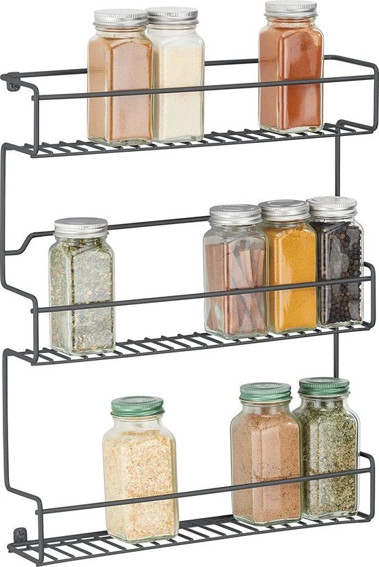 Kruidenrek perpendicolare per cucina e armadietto - modello a parete/selvolle - ottone - sistema di conservazione per erbe e spezie