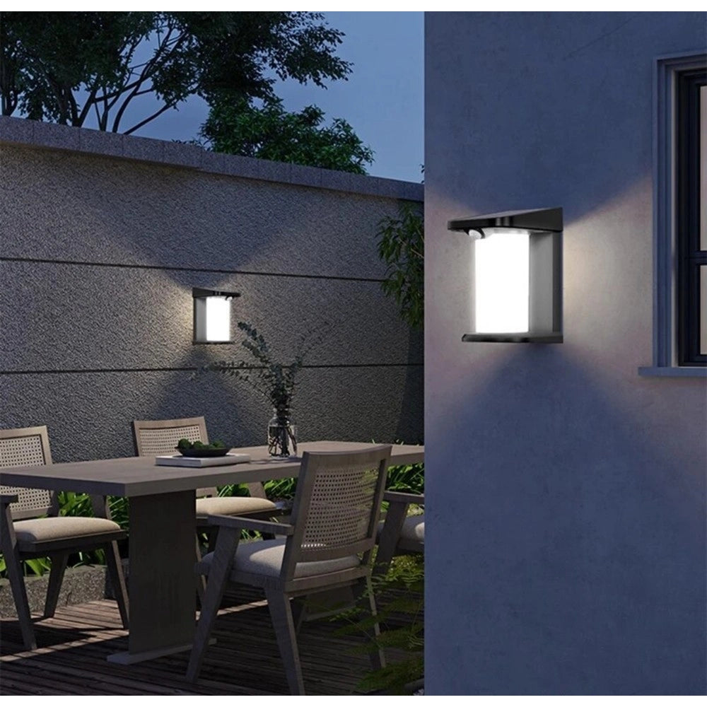 Trade Shop - Applique Parete Led Luce 3000k 6500k Pannello Solare Sensore Movimento Yh0619-pir -