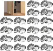 Ventilatore in acciaio inox 30 pezzi con fori circolari per ventilazione - ventilatore con perforazioni per cucina, bagno, armadio