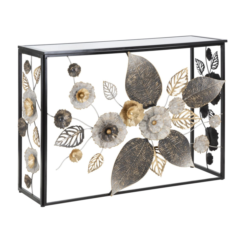Tavolo Consolle Foglia 70, Multicolore, Metallo, 111,8x41,9x80 cm