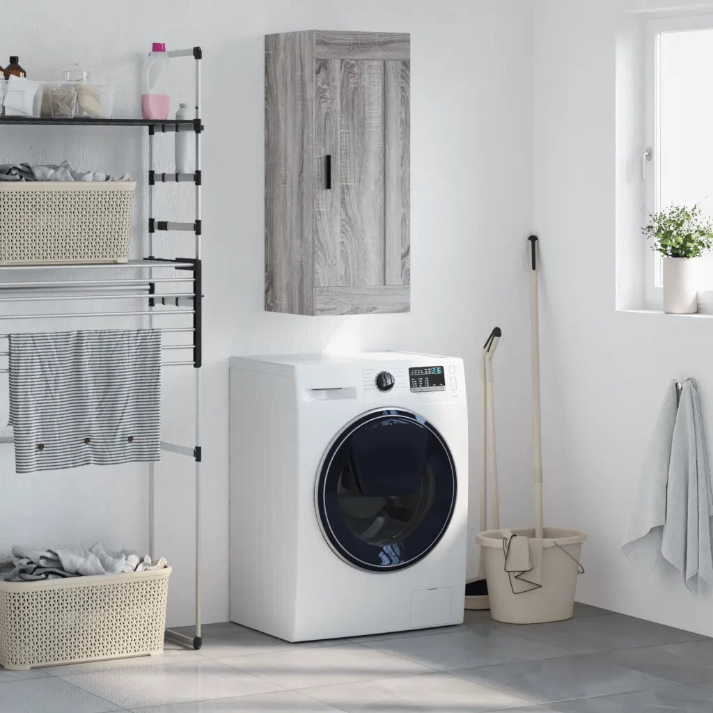 Mobile a Parete Grigio Sonoma 34,5x34x90 cm Legno Multistratocod mxl 104878