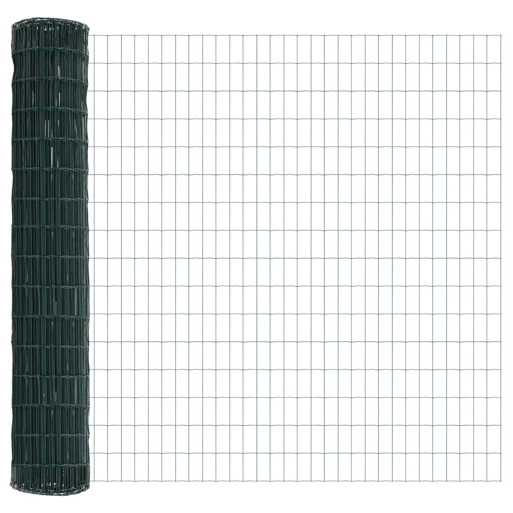 Recinzione Euro con 7 Pali Flangiati 1.5x10 m Acciaio Galvanizzato